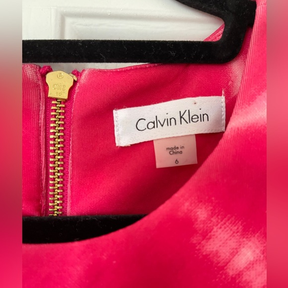 Calvin Klein pink straight midi dress - Picture 2 of 5